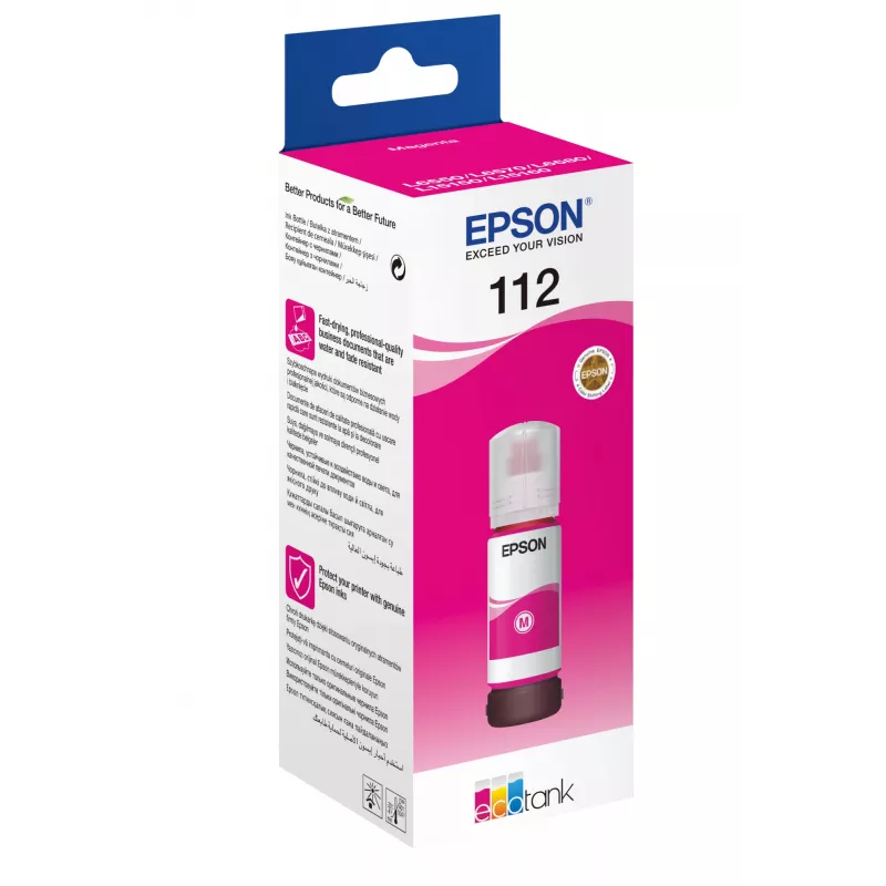 Botella de tinta Epson 112 EcoTank magenta pigmentado