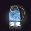 Hervidor de agua eléctrico Camry CR 1290 — carcasa de cristal, capacidad 1,7 l, 2000 W, temperatura ajustable, indicador de nivel de agua