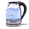 Hervidor de agua eléctrico Camry CR 1290 — carcasa de cristal, capacidad 1,7 l, 2000 W, temperatura ajustable, indicador de nivel de agua