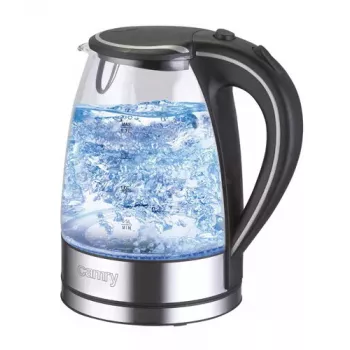Hervidor de agua eléctrico Camry CR 1290 — carcasa de cristal, capacidad 1,7 l, 2000 W, temperatura ajustable, indicador de nivel de agua