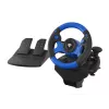 Volante y pedales GENESIS Seaborg 350 negro, azul USB Nintendo Switch, PC, PlayStation 4, Playstation 3, Xbox 360, Xbox One, Xbox Series S, Xbox Series X