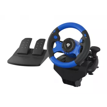 Volante y pedales GENESIS Seaborg 350 negro, azul USB Nintendo Switch, PC, PlayStation 4, Playstation 3, Xbox 360, Xbox One, Xbox Series S, Xbox Series X