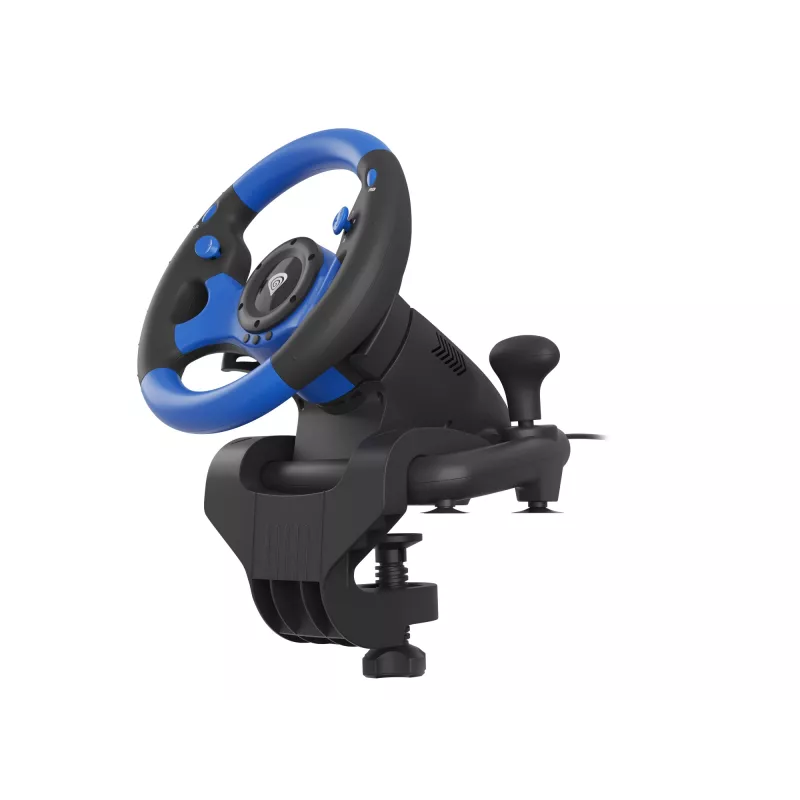 Volante y pedales GENESIS Seaborg 350 negro, azul USB Nintendo Switch, PC, PlayStation 4, Playstation 3, Xbox 360, Xbox One, Xbox Series S, Xbox Series X
