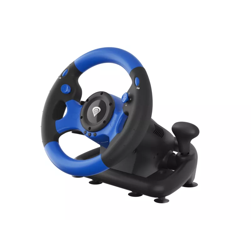 Volante y pedales GENESIS Seaborg 350 negro, azul USB Nintendo Switch, PC, PlayStation 4, Playstation 3, Xbox 360, Xbox One, Xbox Series S, Xbox Series X