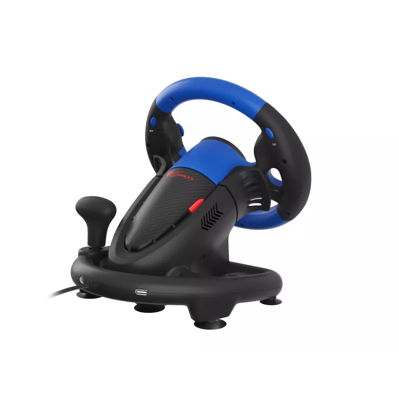 Volante y pedales GENESIS Seaborg 350 negro, azul USB Nintendo Switch, PC, PlayStation 4, Playstation 3, Xbox 360, Xbox One, Xbox Series S, Xbox Series X