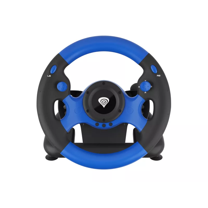 Volante y pedales GENESIS Seaborg 350 negro, azul USB Nintendo Switch, PC, PlayStation 4, Playstation 3, Xbox 360, Xbox One, Xbox Series S, Xbox Series X