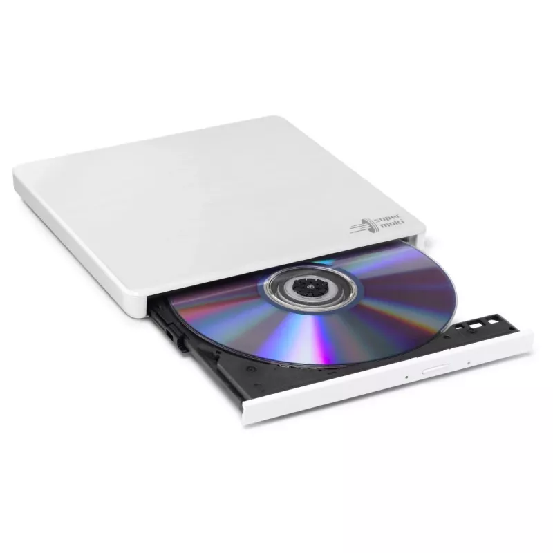 HITACHI-LG DATA STORAGE Unidad de DVD portátil ultrafina - Gp60nw60 - USB 2.0 - Blanco