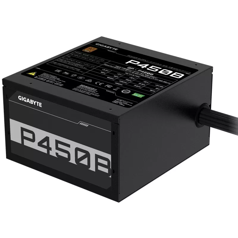 Fuente de alimentación GIGABYTE P450B 450 W 20+4 pin ATX ATX negra