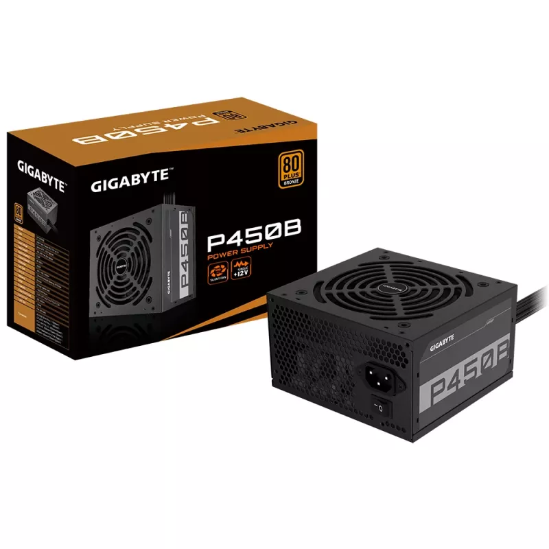 Fuente de alimentación GIGABYTE P450B 450 W 20+4 pin ATX ATX negra