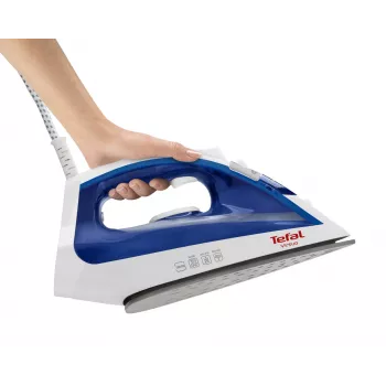 Plancha de vapor Tefal Virtuo FV1711 — 1800 W, suela Durilium, depósito de 0,2 l, vapor vertical, violeta/blanco