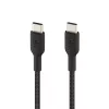 Cable USB-C a USB-C BELKIN, trenzado, 1 m, negro