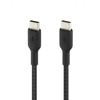 Cable USB-C a USB-C BELKIN, trenzado, 1 m, negro