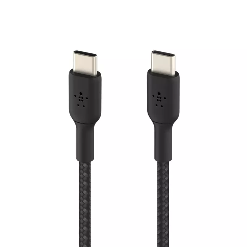 Cable USB-C a USB-C BELKIN, trenzado, 1 m, negro