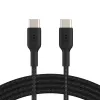 Cable USB-C a USB-C BELKIN, trenzado, 1 m, negro