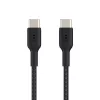Cable USB-C a USB-C BELKIN, trenzado, 1 m, negro