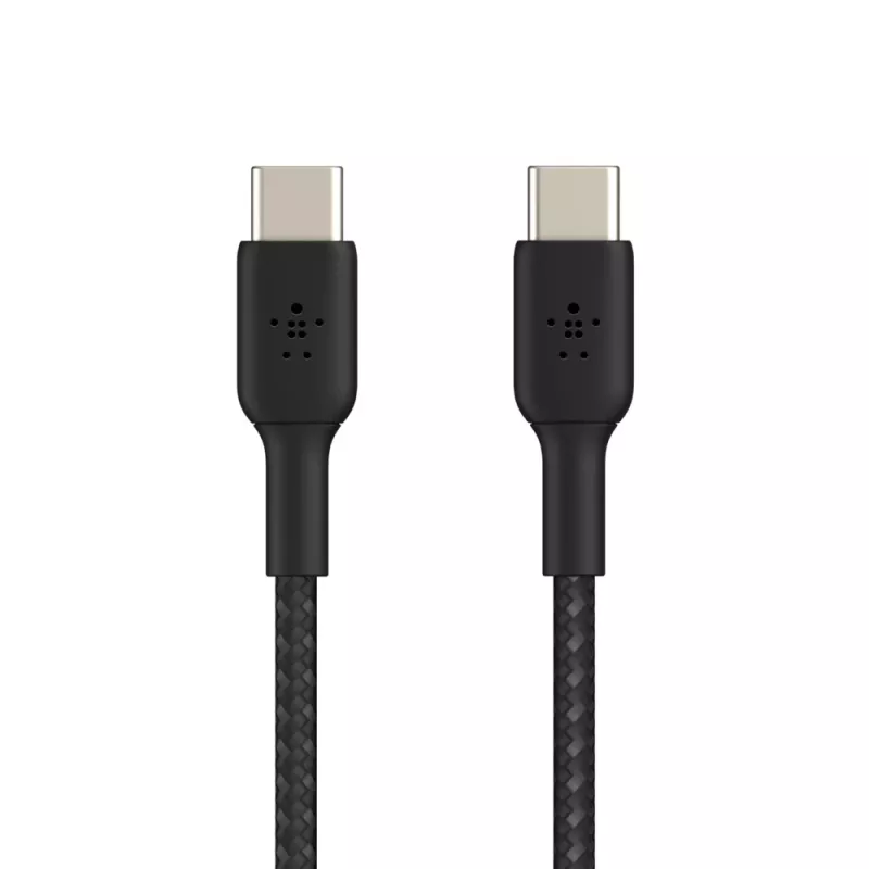 Cable USB-C a USB-C BELKIN, trenzado, 1 m, negro