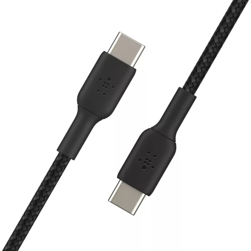 Cable USB-C a USB-C BELKIN, trenzado, 1 m, negro