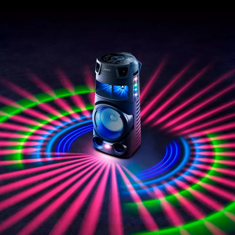 Altavoz de fiesta Bluetooth® Sony MHC-V73D High Power con sonido de fiesta omnidireccional y luz