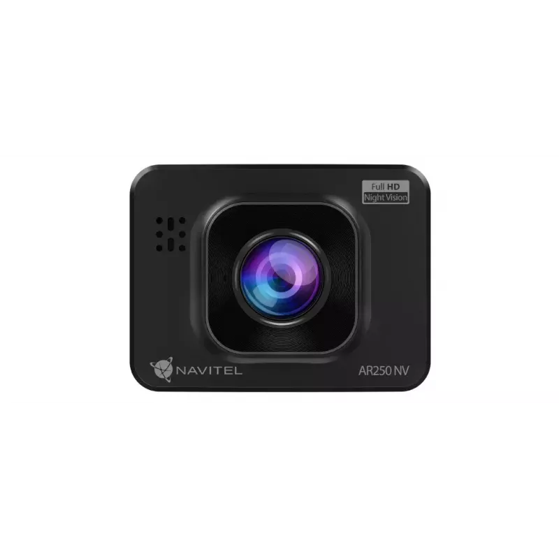 Videocámara para coche Navitel AR250 NV — 1 cámara 1920x1080, ángulo de visión 140°, pantalla integrada, MicroSD, alimentación por batería y mechero