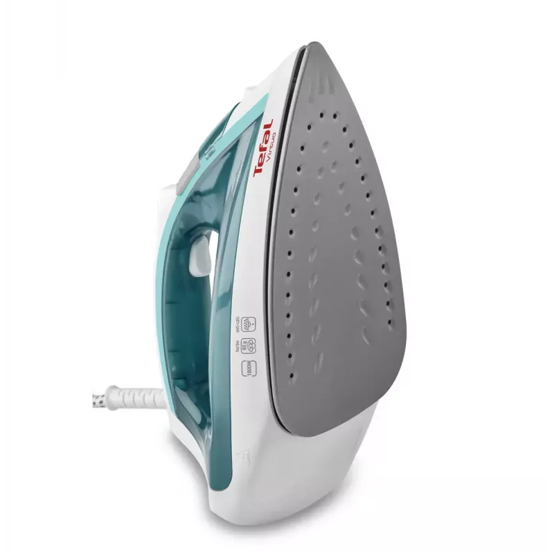 Plancha de vapor Tefal Virtuo FV1710 — 1800 W, golpe de vapor de 80 g/min, función de vapor vertical, verde/blanco