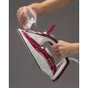 Gorenje SIH3000RBC plancha de vapor, 3000 W, suela cerámica, depósito de agua de 350 ml, vapor 40 g/min, 1,6 kg, rojo/blanco