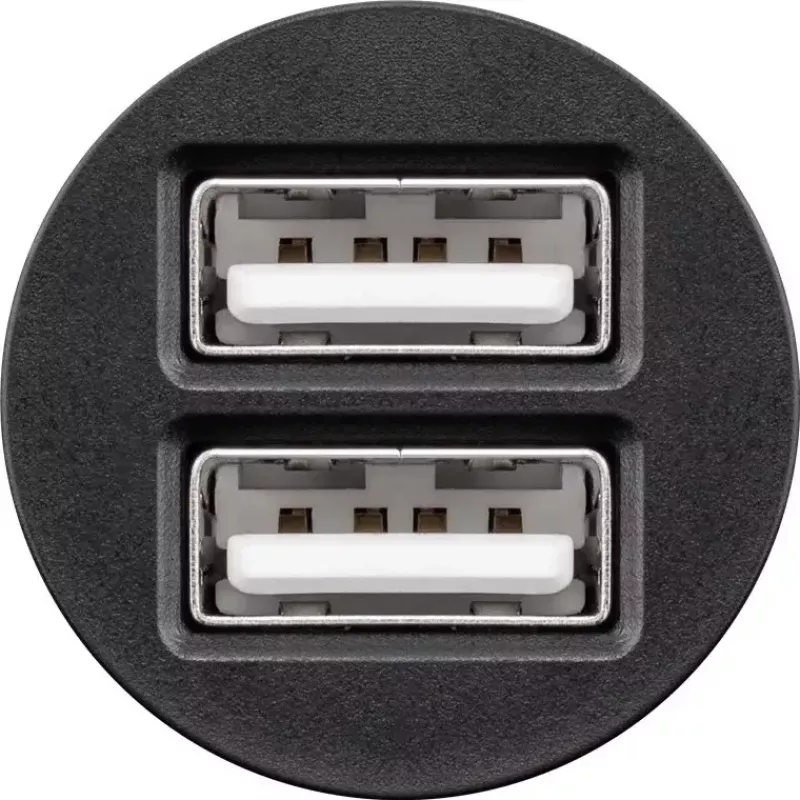 Goobay 58912 cargador de coche con doble USB, 2 x USB-A, 3,1 A, negro