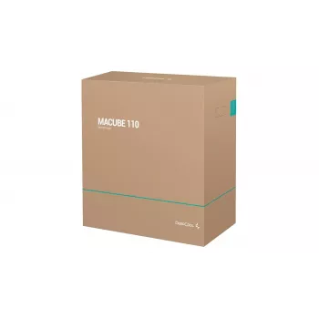 Caja de PC DeepCool MACUBE 110 WH semitorre — Blanca, cristal templado, microATX, hasta 320 mm GPU, disipador de CPU de 165 mm, 2x3,5 pulgadas + 2x2,5 pulgadas bahías