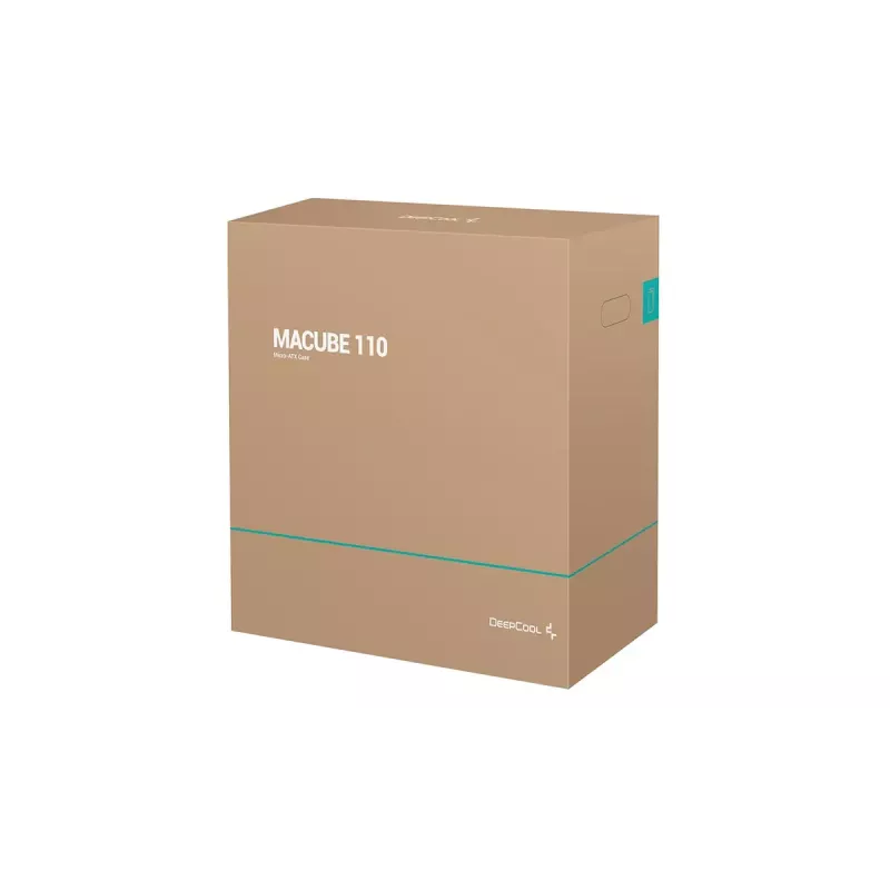 DeepCool MACUBE 110 WH caja de PC Midi Tower, mATX, cristal templado, disipador de CPU de 165 mm, 2 x 3,5" + 2 x 2,5" bahías, blanco