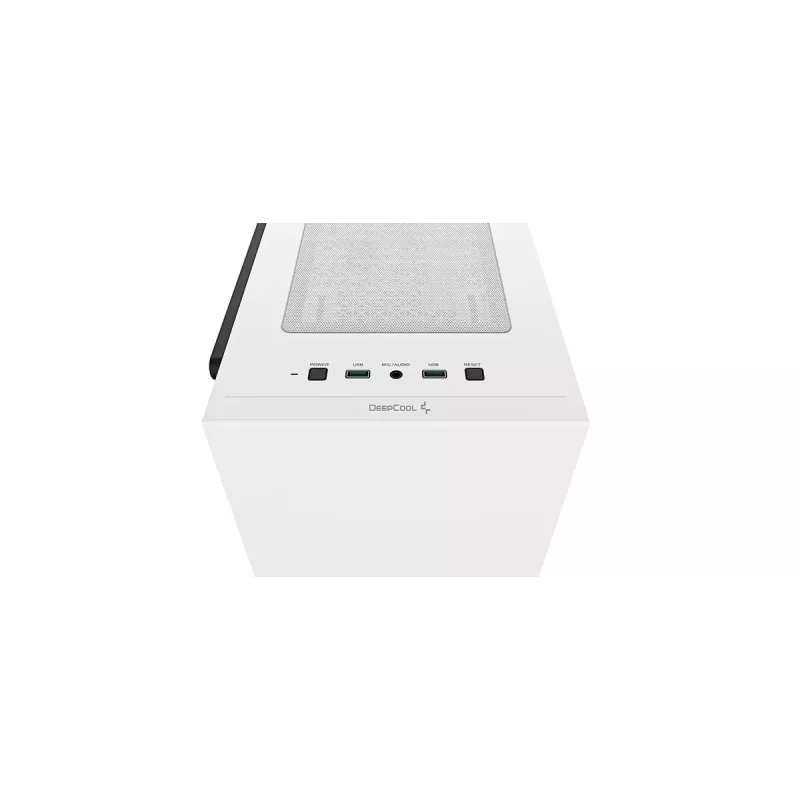 DeepCool MACUBE 110 WH caja de PC Midi Tower, mATX, cristal templado, disipador de CPU de 165 mm, 2 x 3,5" + 2 x 2,5" bahías, blanco