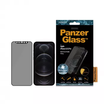 PanzerGlass ® Protector de pantalla de privacidad iPhone 12 | 12 Pro | Edge-to-Edge