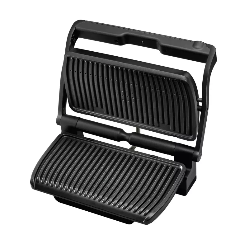 Parrilla de contacto Tefal GC7228 — parrilla de contacto, superficie de parrilla de 800 cm², termostato regulable, acero inoxidable negro