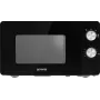 Microondas sencillo Gorenje MO20E1B – 20 L, 800 W, 5 niveles de potencia, plato giratorio de 270 mm, negro