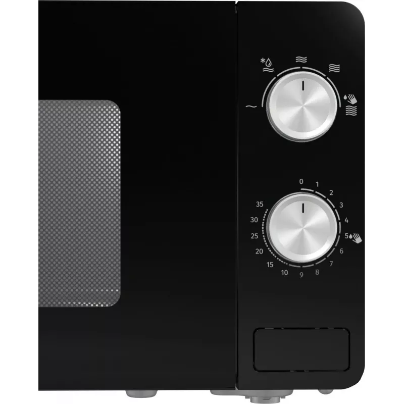 Microondas sencillo Gorenje MO20E1B – 20 L, 800 W, 5 niveles de potencia, plato giratorio de 270 mm, negro