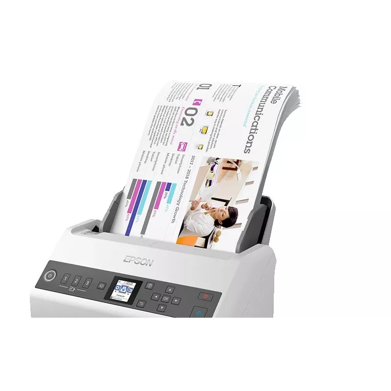 Escáner de alimentación Epson DS-730N 600 x 600 DPI A4 negro, gris