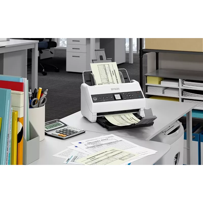 Escáner de alimentación Epson DS-730N 600 x 600 DPI A4 negro, gris