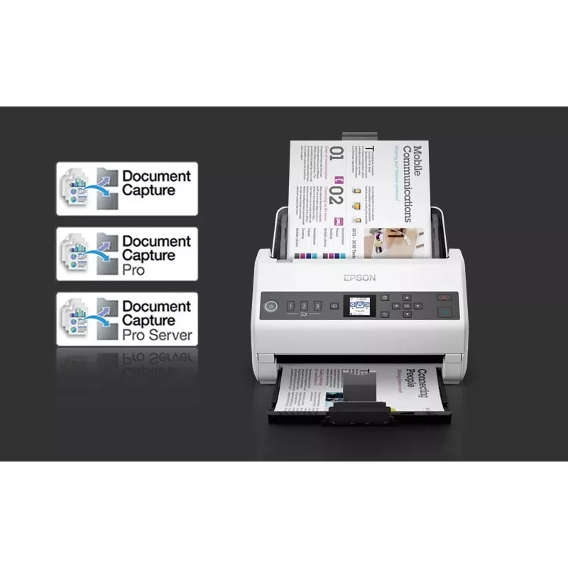 Escáner de alimentación Epson DS-730N 600 x 600 DPI A4 negro, gris