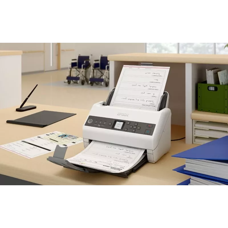 Escáner de alimentación Epson DS-730N 600 x 600 DPI A4 negro, gris