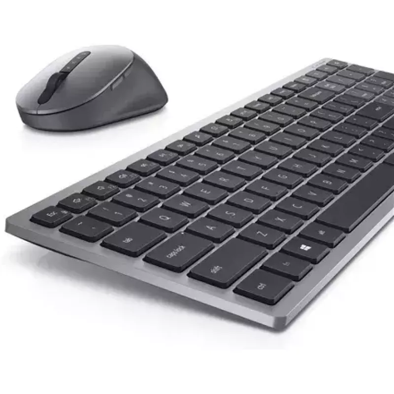 Teclado y ratón inalámbricos Dell KM7120W Bluetooth gris titanio teclado compacto ratón ergonómico