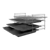 Cocina independiente Bosch Serie 4 HKR39A250U, placa vitrocerámica 4 zonas, horno 66 L, acero inoxidable, 600 mm