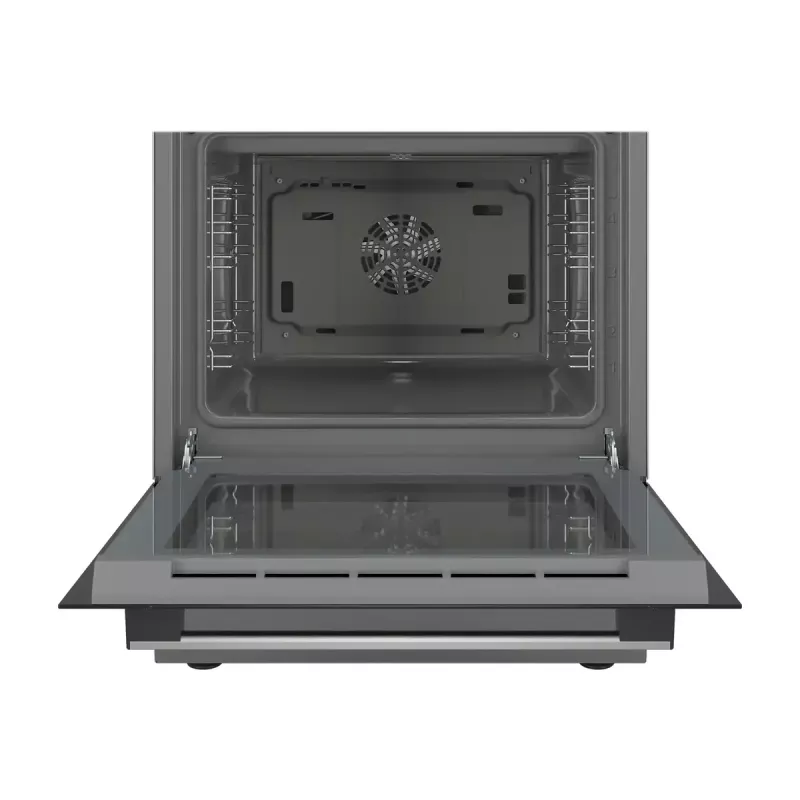 Cocina independiente Bosch Serie 4 HKR39A250U, placa vitrocerámica 4 zonas, horno 66 L, acero inoxidable, 600 mm