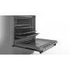 Cocina independiente Bosch Serie 4 HKR39A250U, placa vitrocerámica 4 zonas, horno 66 L, acero inoxidable, 600 mm