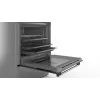 Cocina independiente Bosch Serie 4 HKR39A250U, placa vitrocerámica 4 zonas, horno 66 L, acero inoxidable, 600 mm