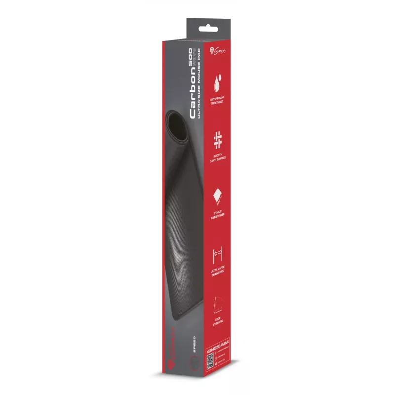 Alfombrilla gaming GENESIS Carbon 500 Ultra Wave negra, gris
