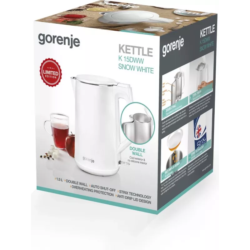 Hervidor Gorenje 737894 1,5 L 2200 W blanco