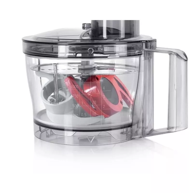 Robot de cocina Bosch MCM3401M con motor de 800 W y bol de 2,3 L, negro/acero inoxidable