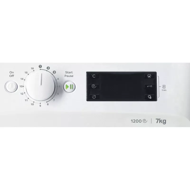 Lavadora de carga frontal Indesit MTWE 71252 WK EE 7 kg 1151 rpm blanca