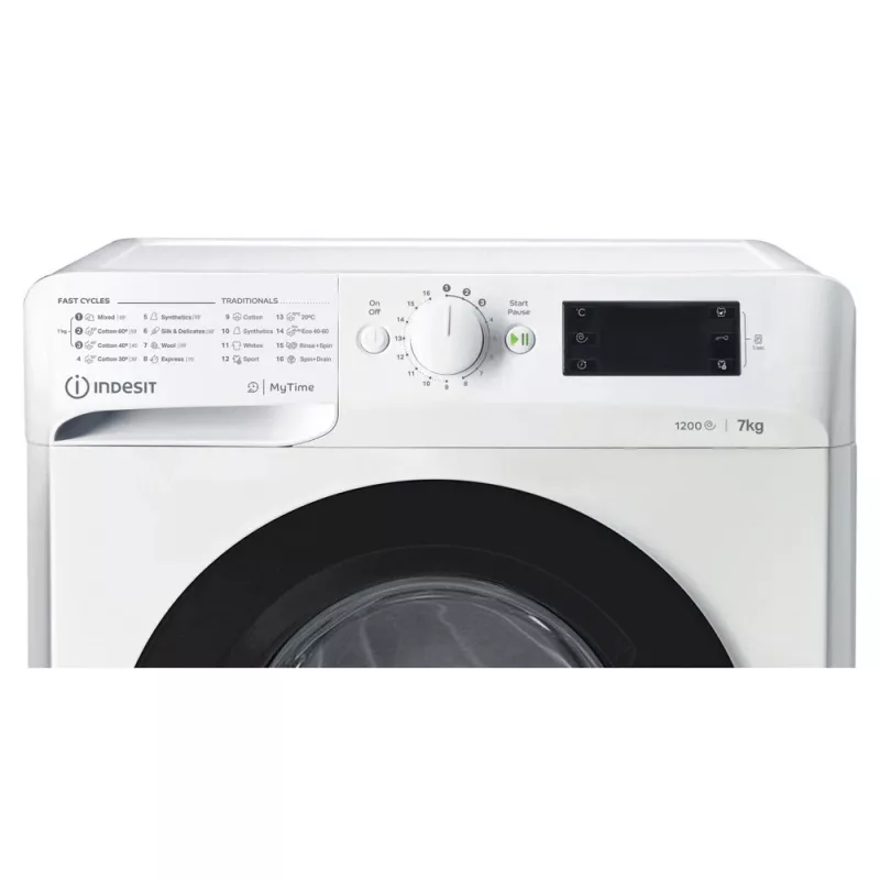 Lavadora de carga frontal Indesit MTWE 71252 WK EE 7 kg 1151 rpm blanca