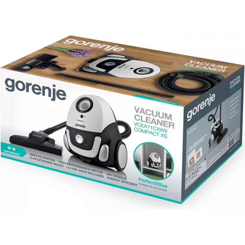 Aspirador de arrastre Gorenje VCEA11CXWII 2 L en seco 750 W con bolsa