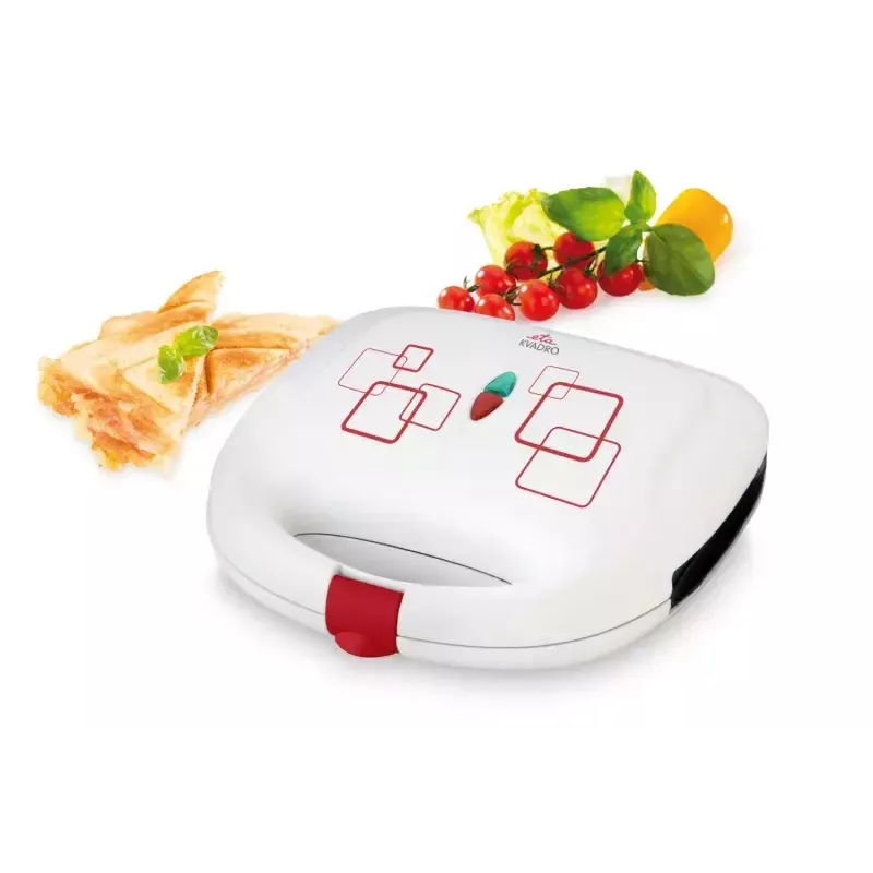 ETA Kvadro ETA415390000 sandwichera, 700 W, para 2 sándwiches, antiadherente, blanca
