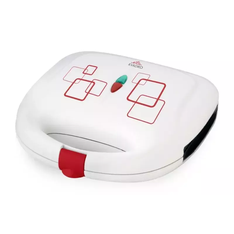 ETA Kvadro ETA415390000 sandwichera, 700 W, para 2 sándwiches, antiadherente, blanca